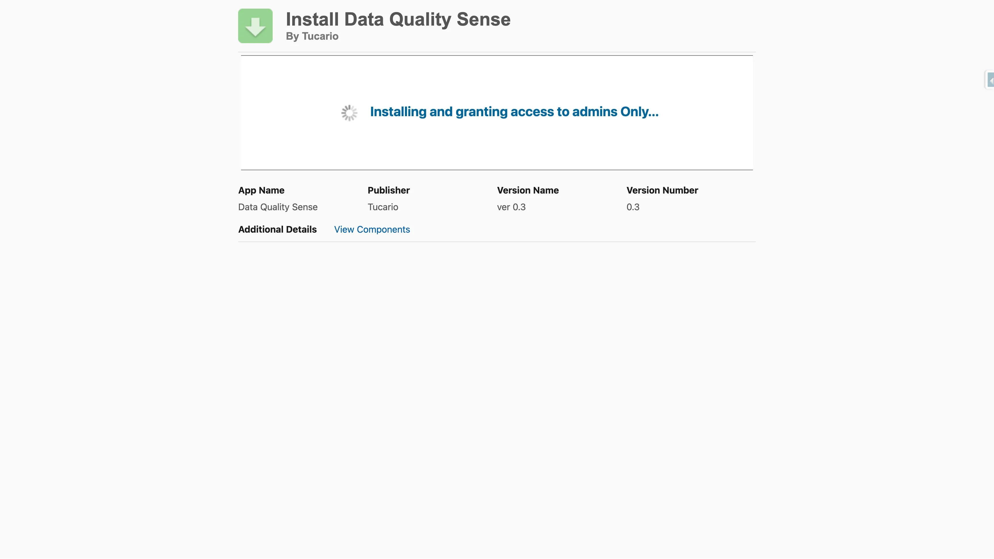 Installation in progress