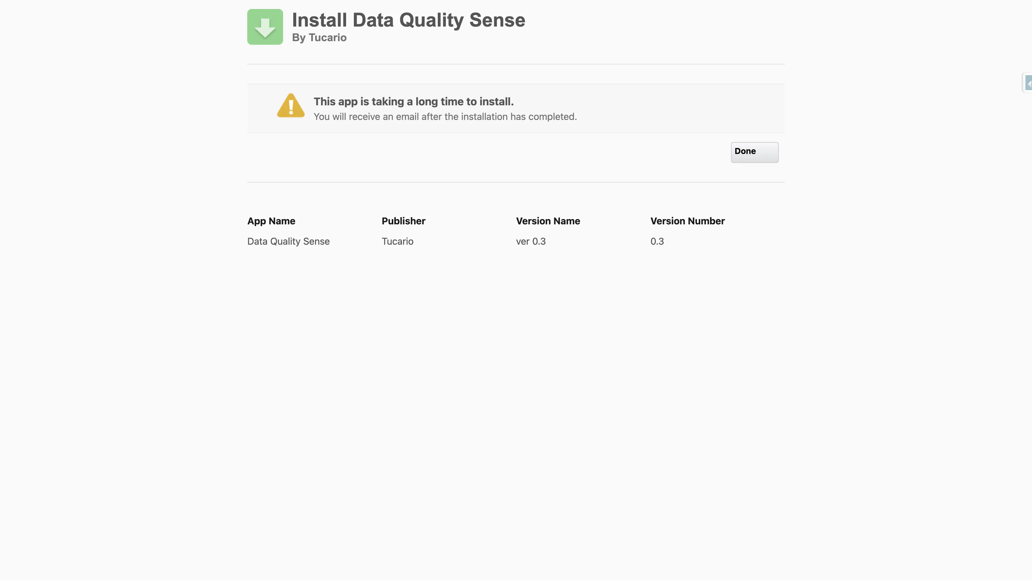 Installation taking longer — email notification will follow